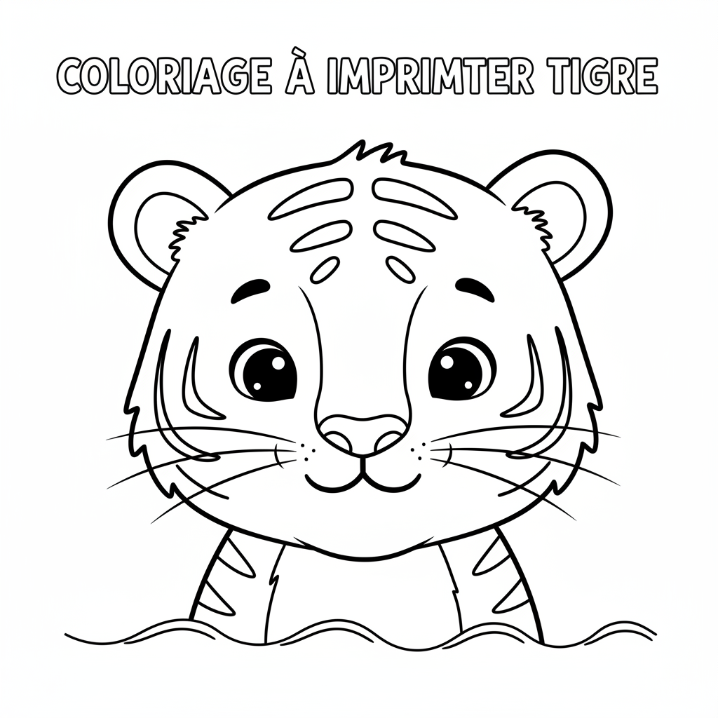 Coloriage coloriage à imprimer tigre 4