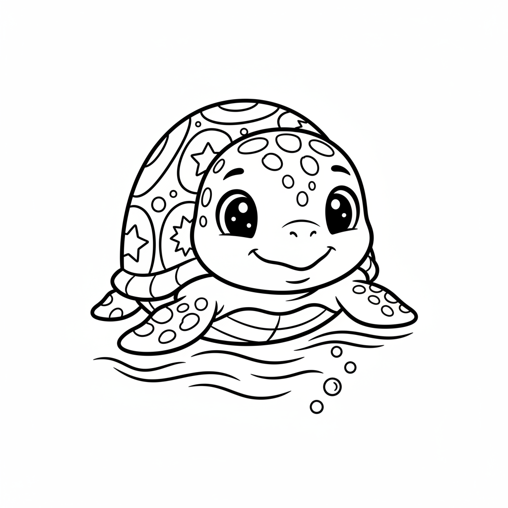 Coloriage coloriage à imprimer tortue 4