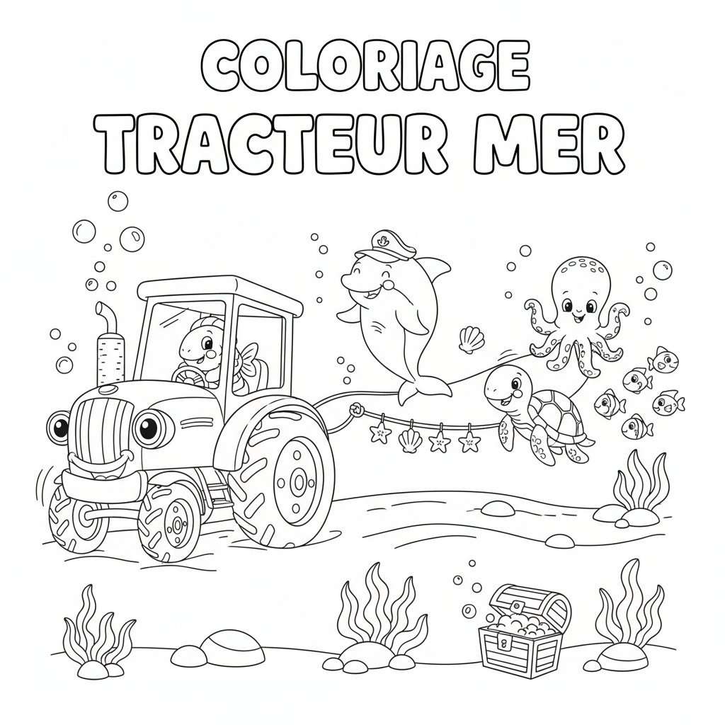 Coloriage coloriage à imprimer tracteur 5