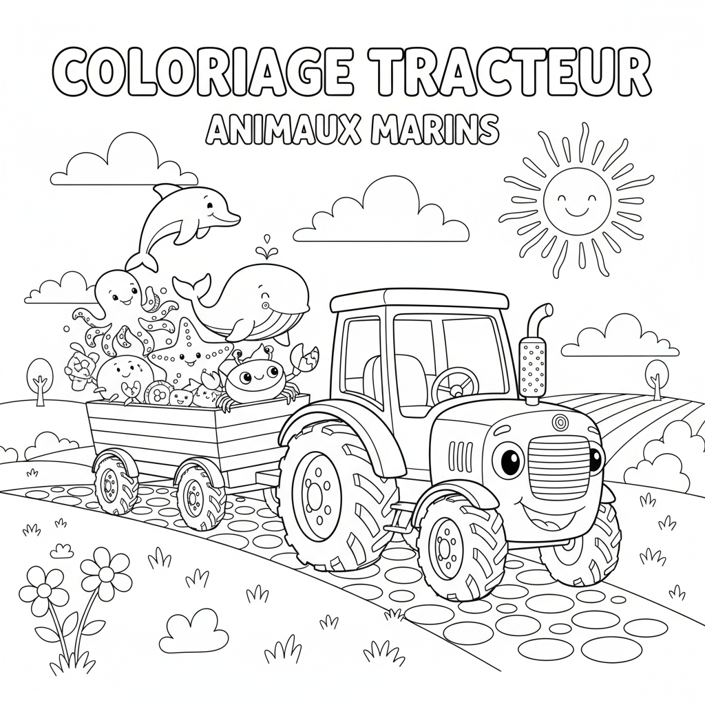 Coloriage coloriage a imprimer tracteur 3