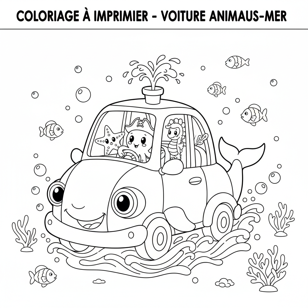 Coloriage Coloriage A Imprimer Voiture Gratuit à Imprimer