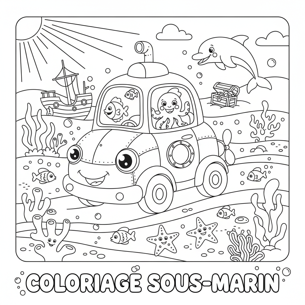Coloriage coloriage à imprimer voiture 3