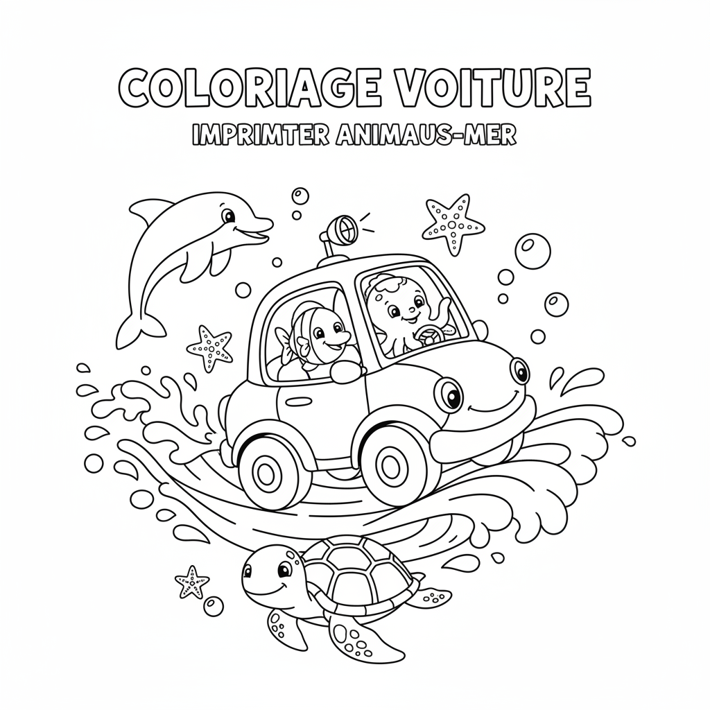 Coloriage coloriage à imprimer voiture 5