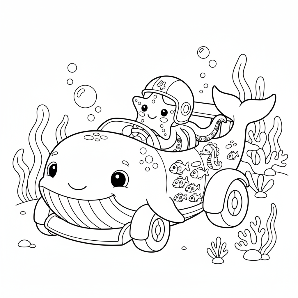 Coloriage coloriage à imprimer voiture de course 4
