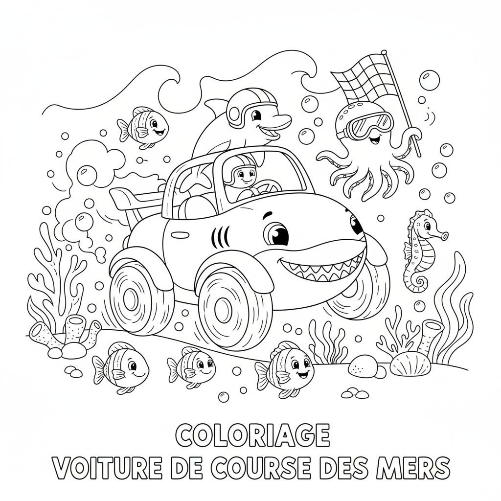 Coloriage coloriage à imprimer voiture de course 5