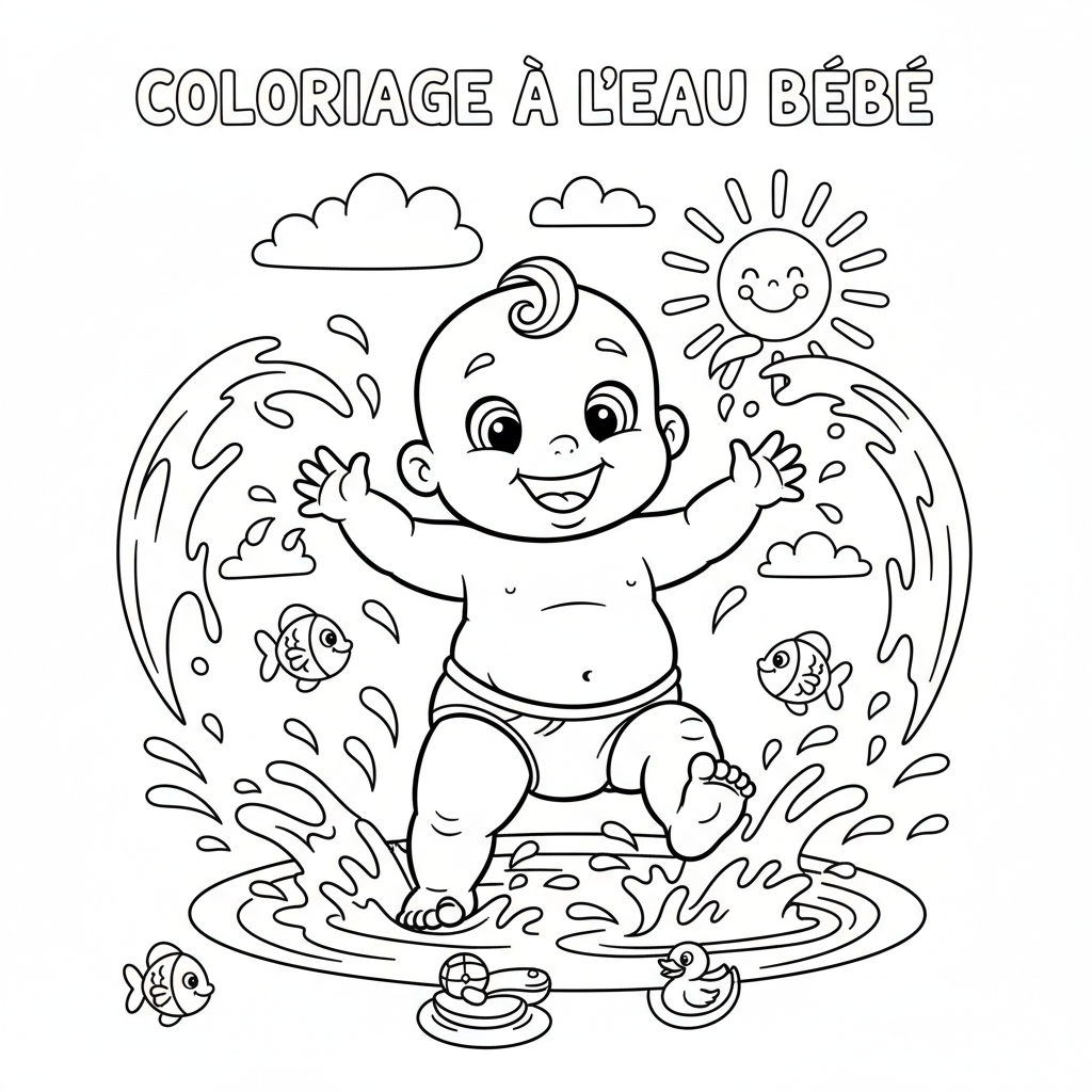Coloriage coloriage à leau bébé 5