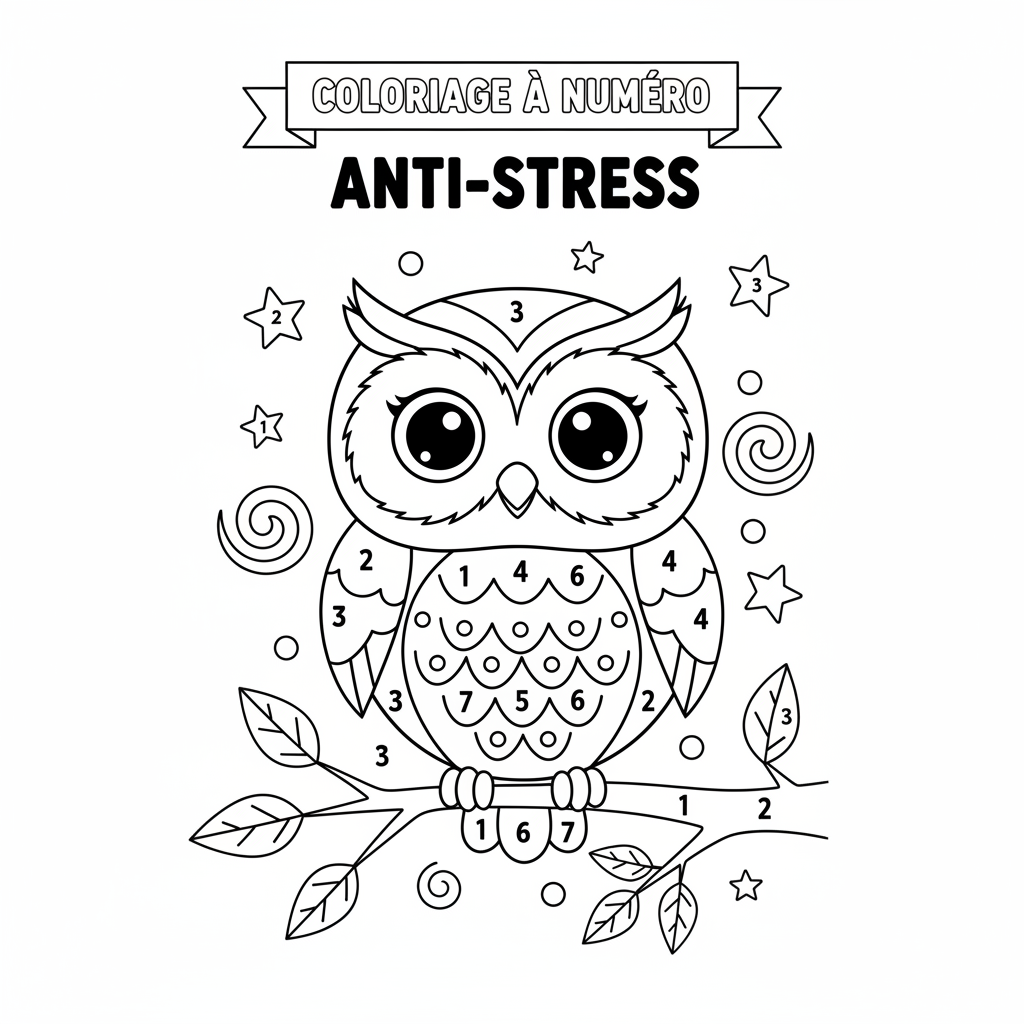 Coloriage coloriage à numéro adulte
