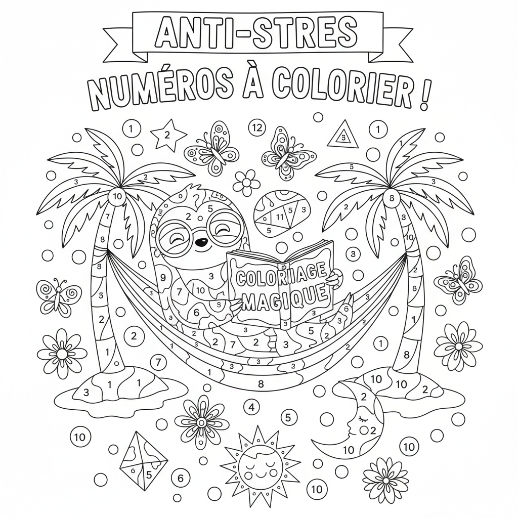Coloriage coloriage à numéro adulte 2