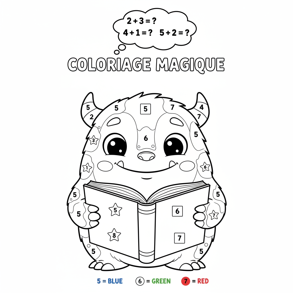 Coloriage coloriage addition 4