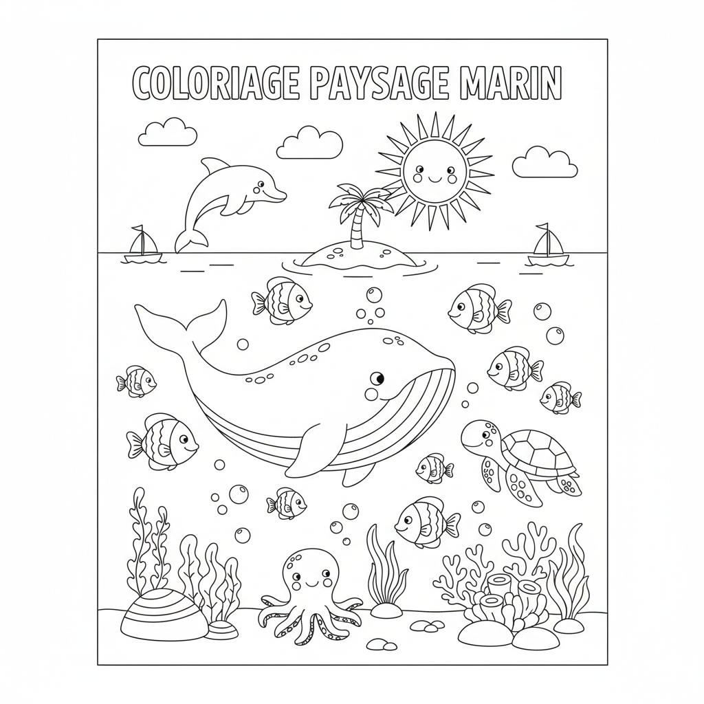 Coloriage coloriage adulte à imprimer paysage 2