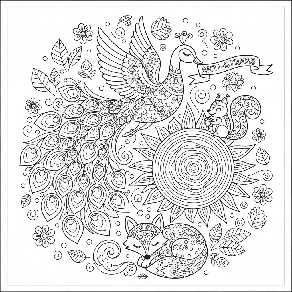 Coloriage coloriage adulte animaux 5
