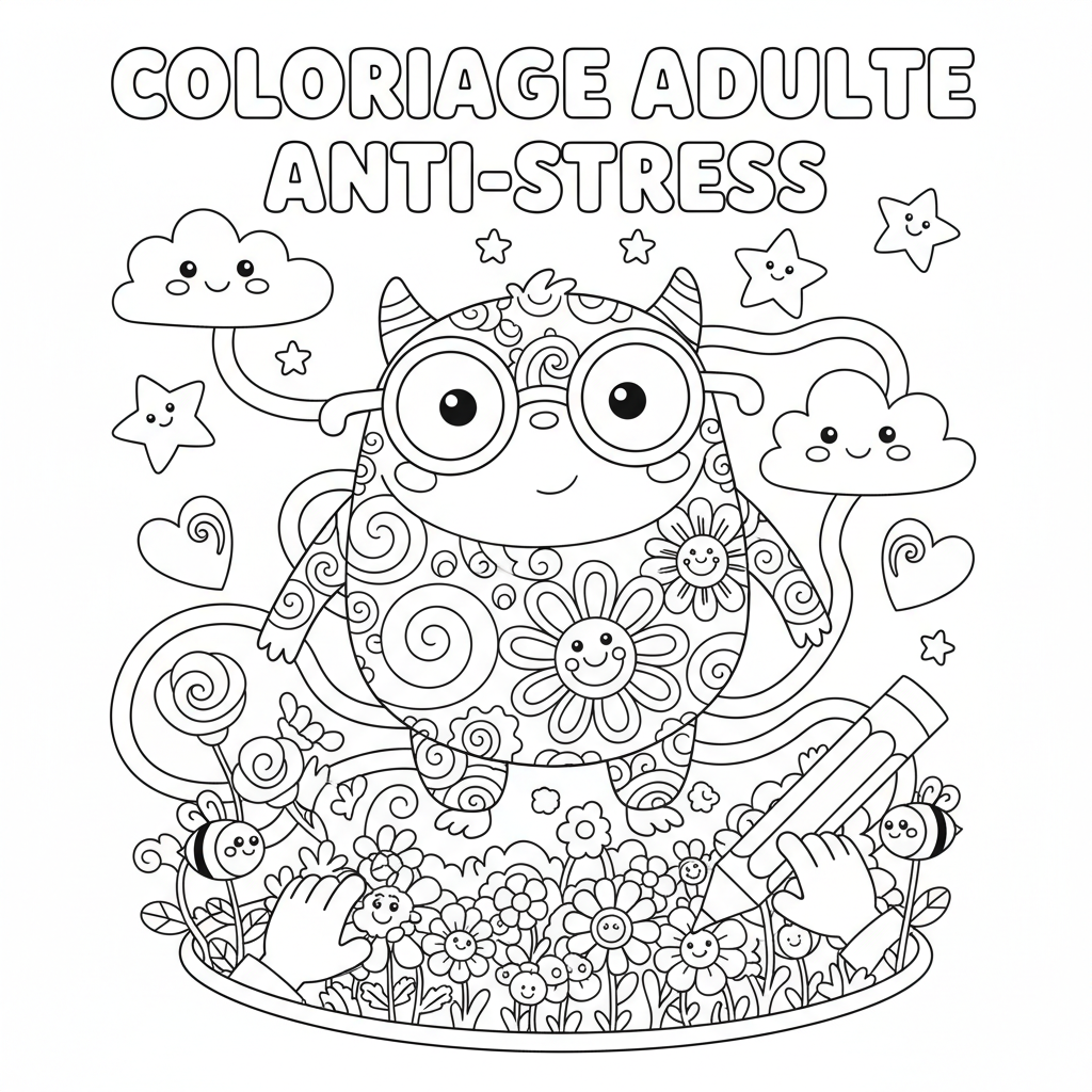 Coloriage Adulte Anti-Stress Gratuit à Imprimer