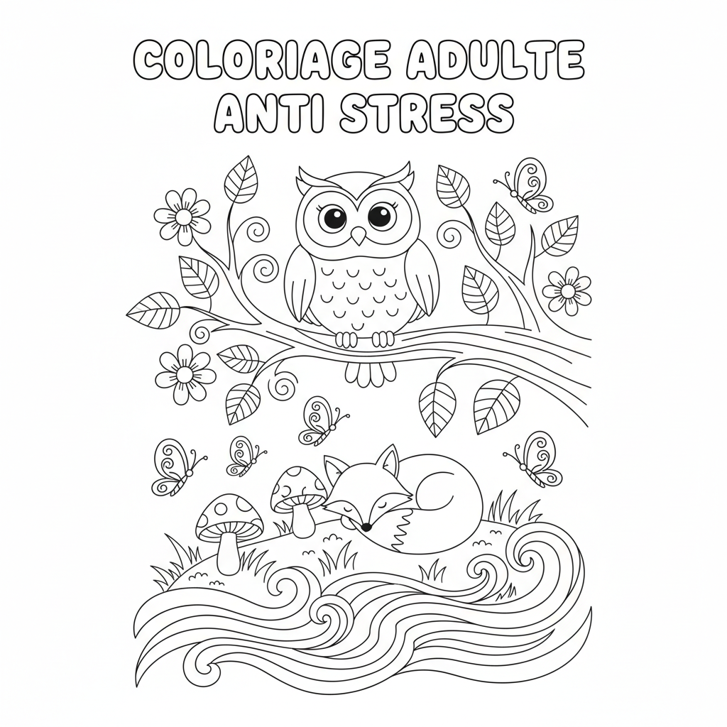 Coloriage coloriage adulte anti stress 3