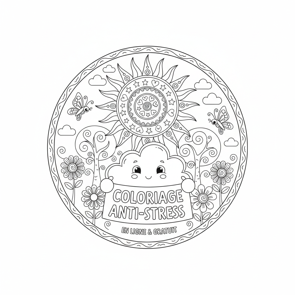 Coloriage Adulte Anti-Stress Gratuit En Ligne à Imprimer