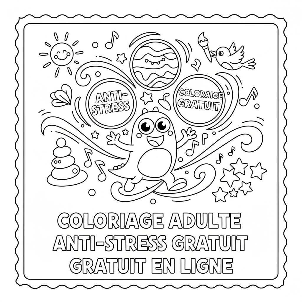 Coloriage coloriage adulte anti-stress gratuit en ligne 5