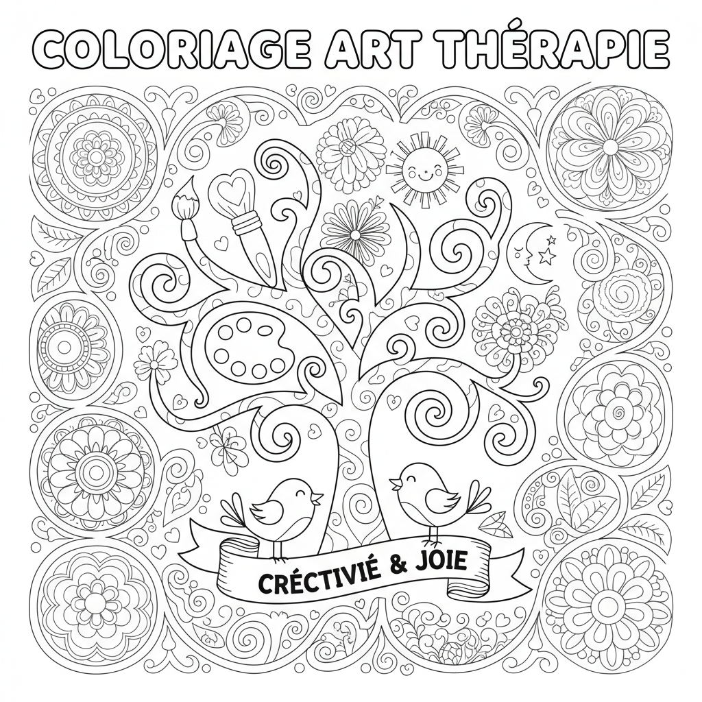 Coloriage coloriage adulte art therapie 2