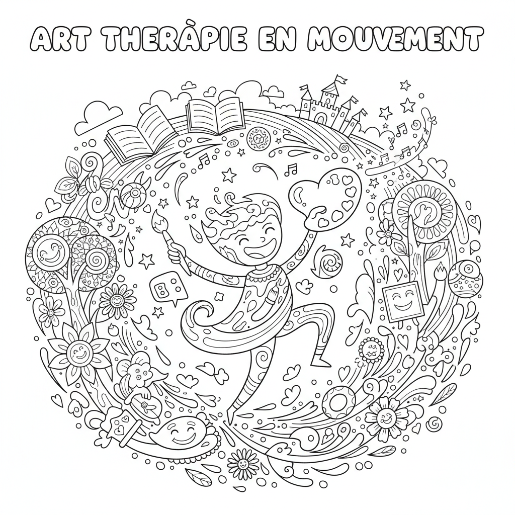 Coloriage coloriage adulte art therapie 5