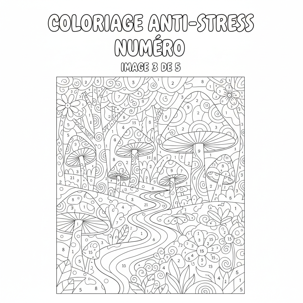 Coloriage coloriage adulte numero 3