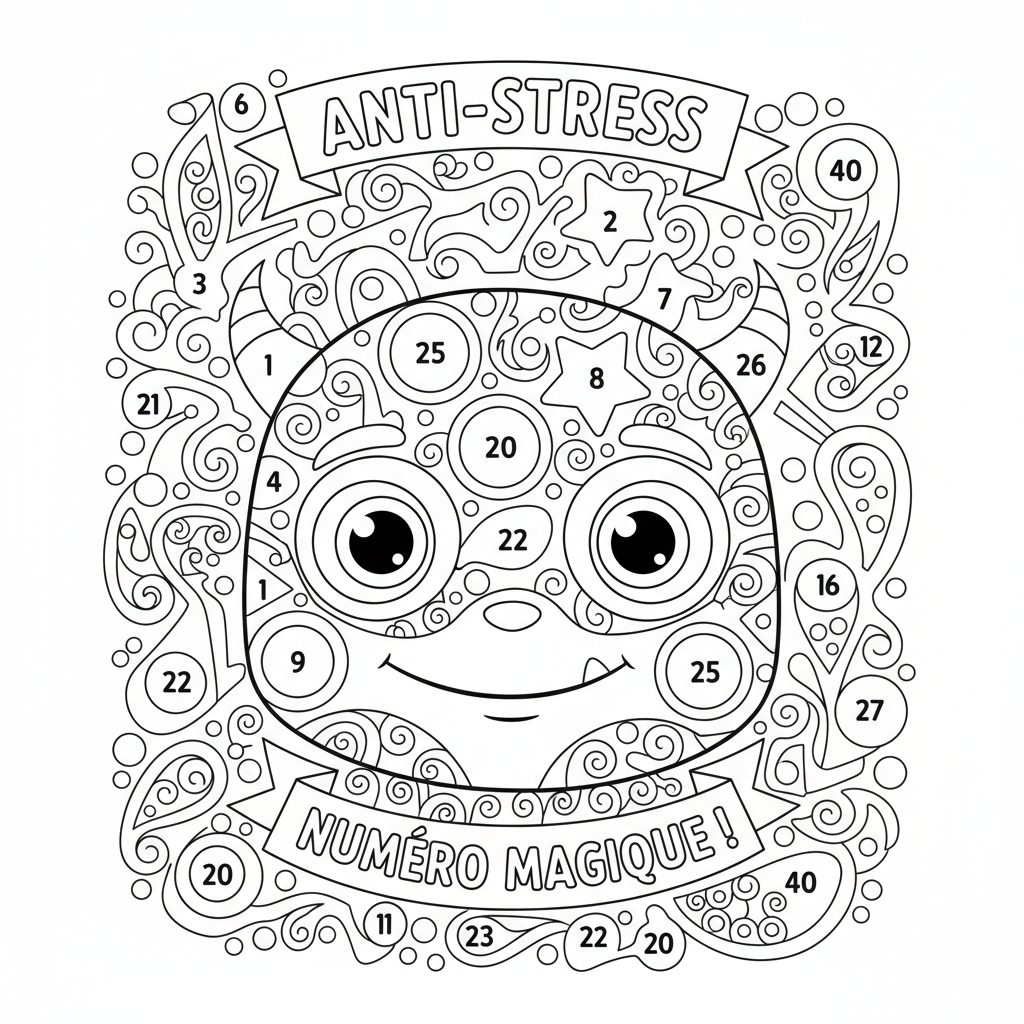 Coloriage coloriage adulte numero 4