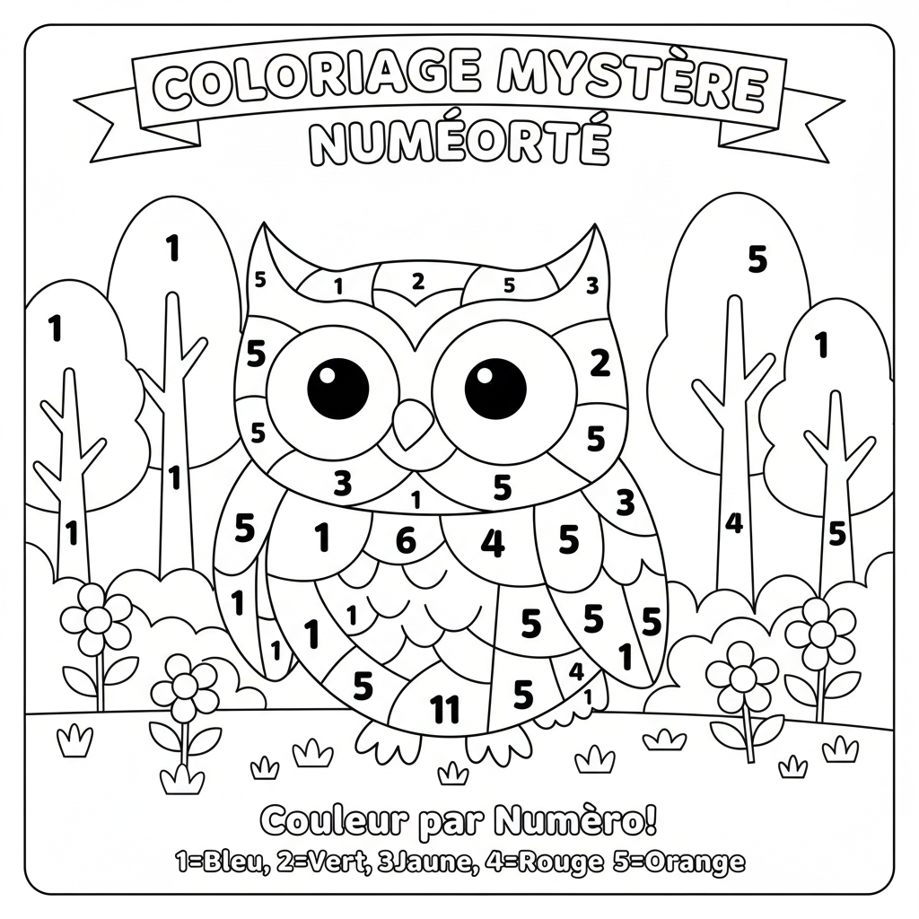 Coloriage Adulte Numéroté Gratuit à Imprimer