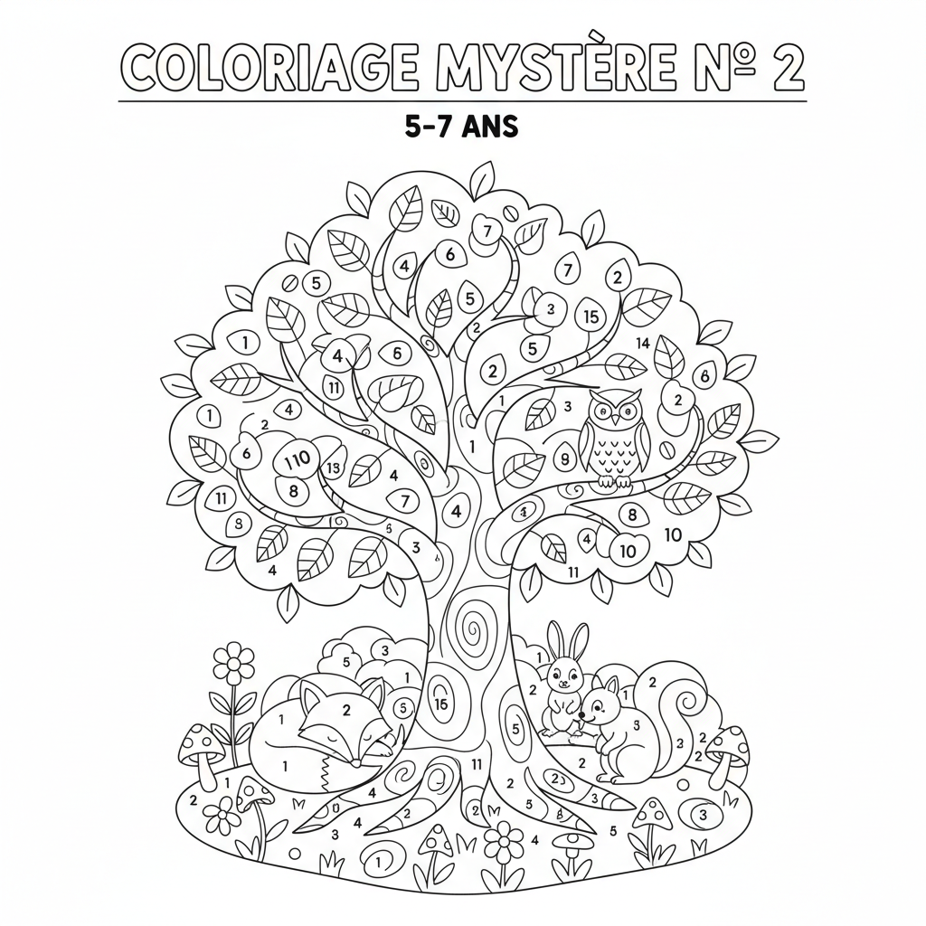 Coloriage coloriage adulte numéroté 2