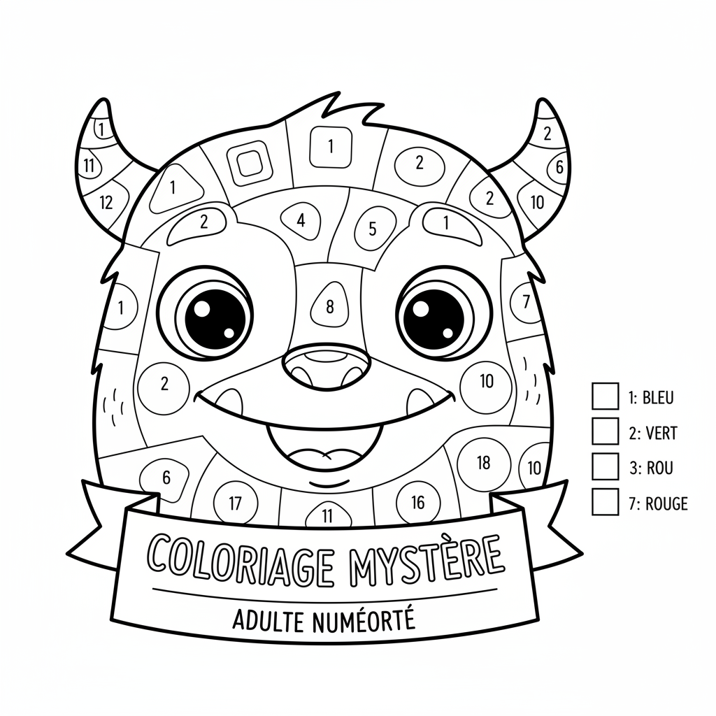 Coloriage coloriage adulte numéroté 4