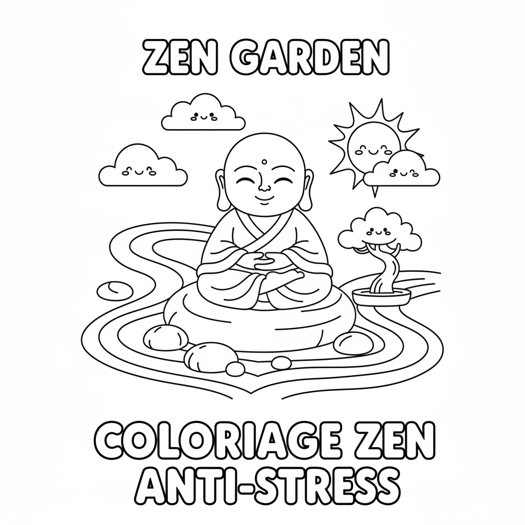 Coloriage coloriage adulte zen 1