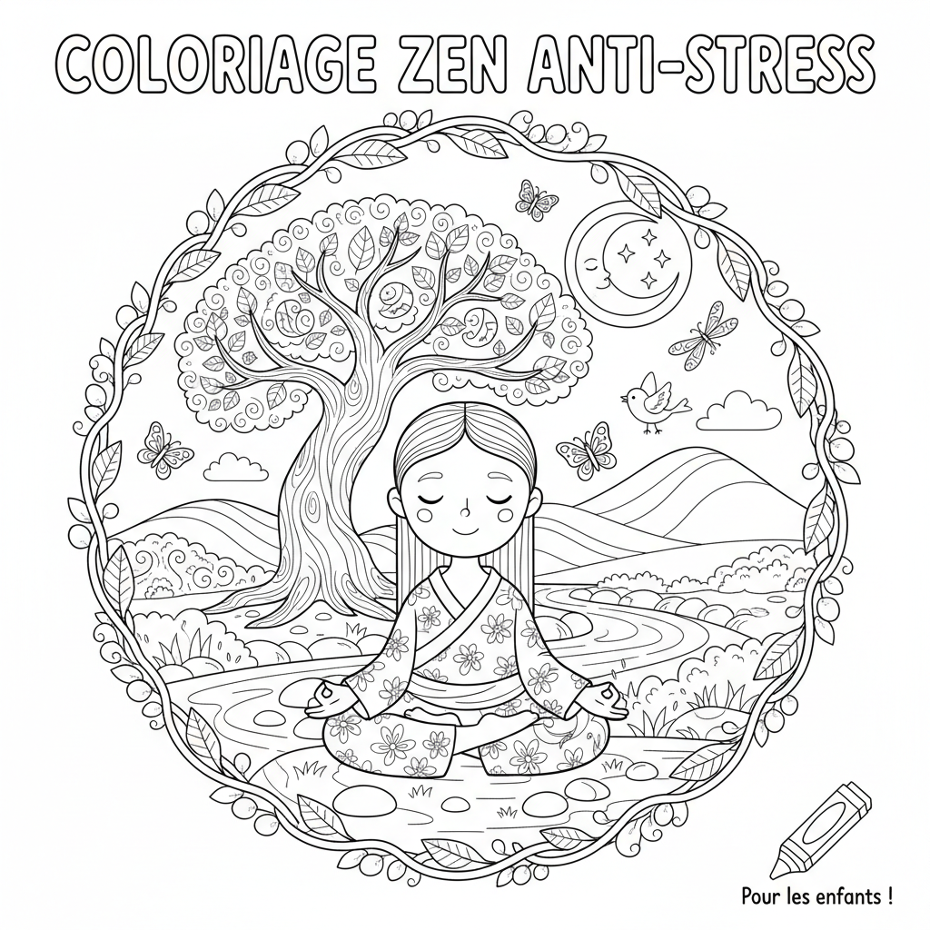 Coloriage coloriage adulte zen 3
