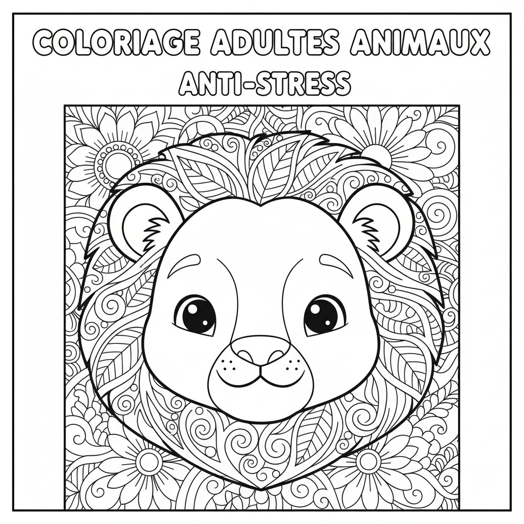 Coloriage coloriage adultes animaux 4