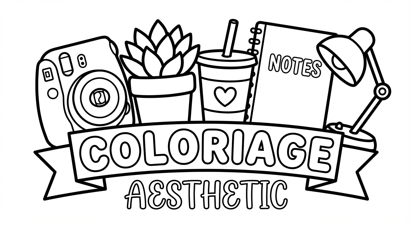 Coloriage coloriage aesthetic 2