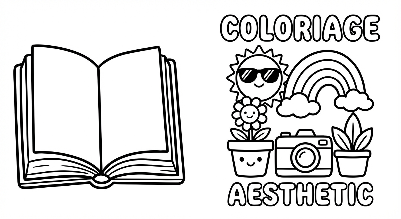 Coloriage Aesthetic Gratuit à Imprimer pour les Enfants