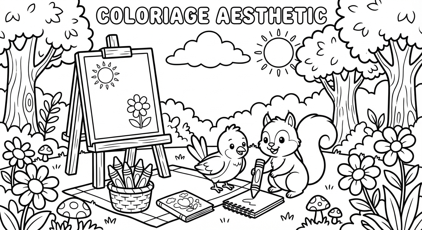 Coloriage coloriage aesthetic 3