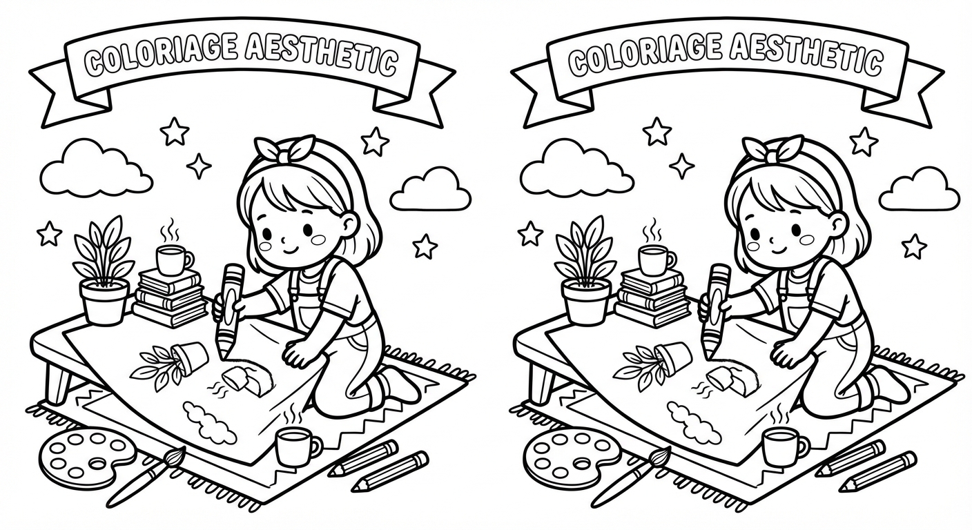 Coloriage coloriage aesthetic 5