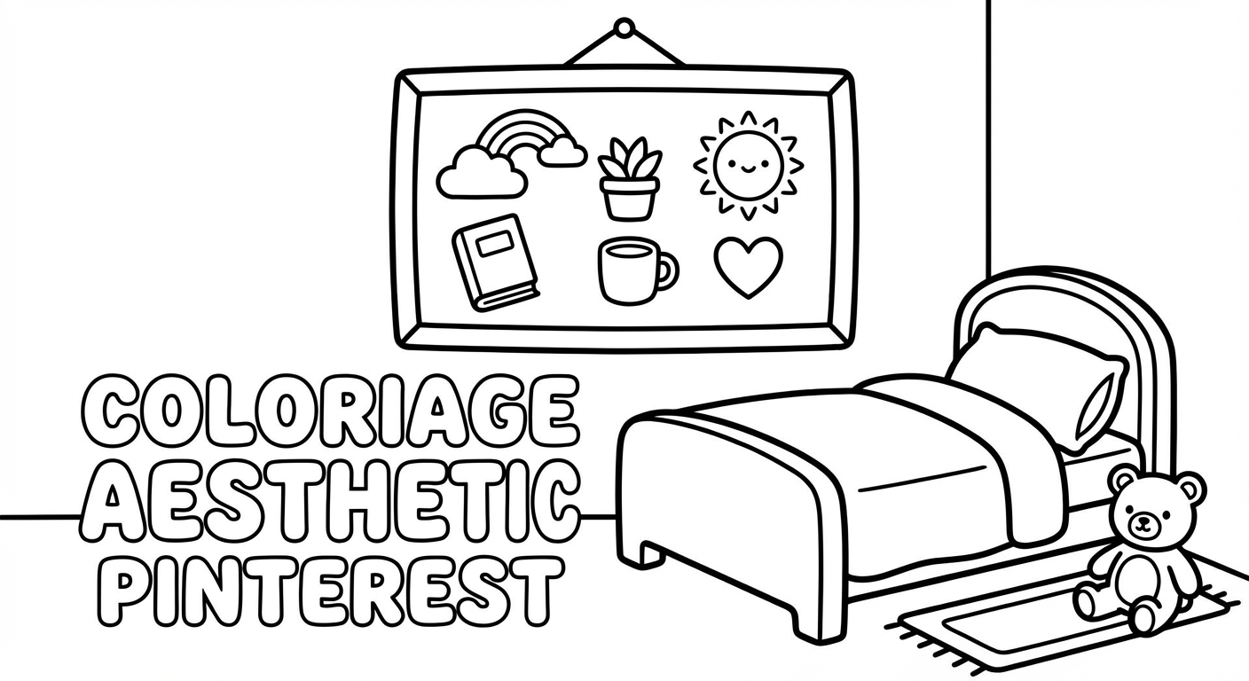 Coloriage Aesthetic Pinterest Gratuit à Imprimer