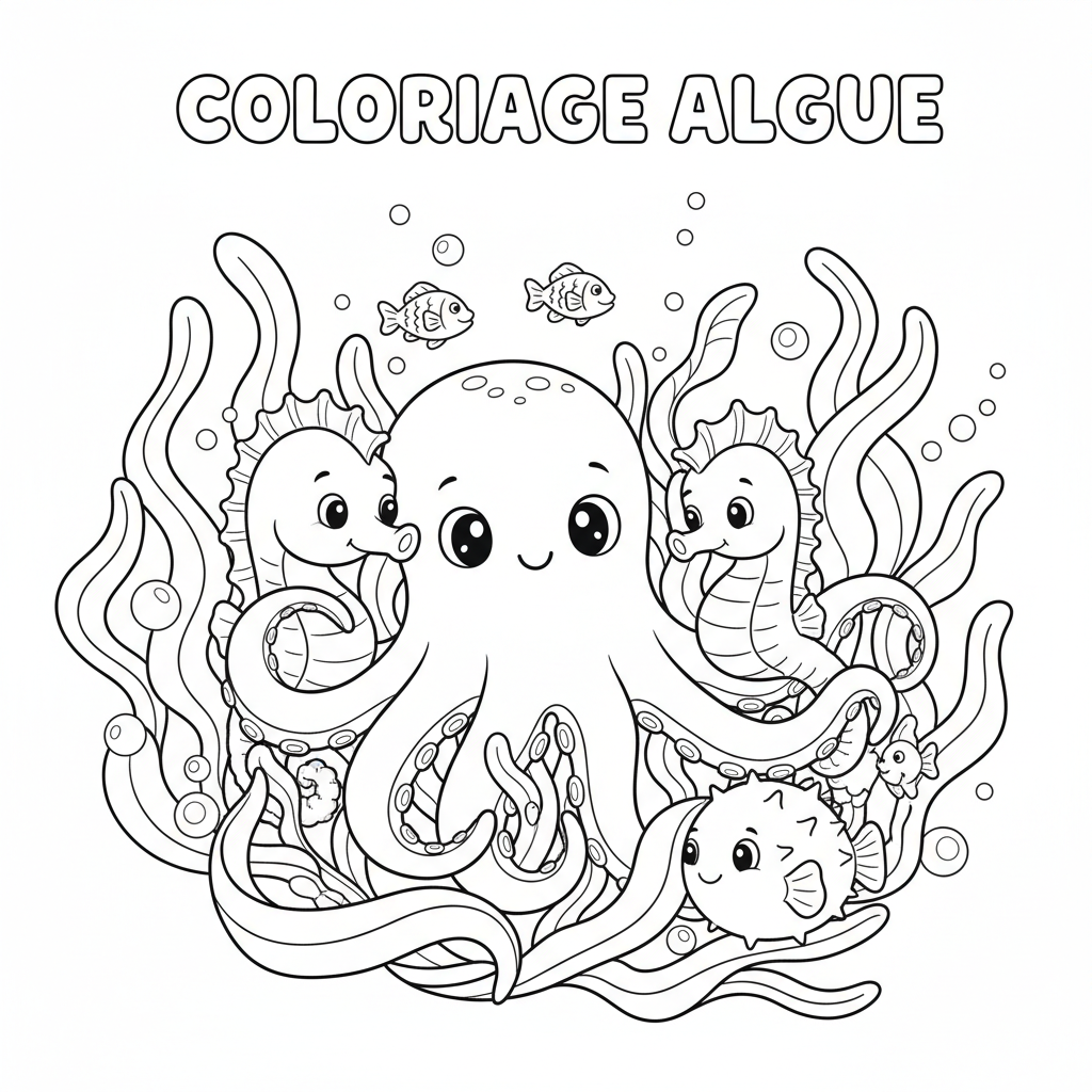Coloriage coloriage algue 4