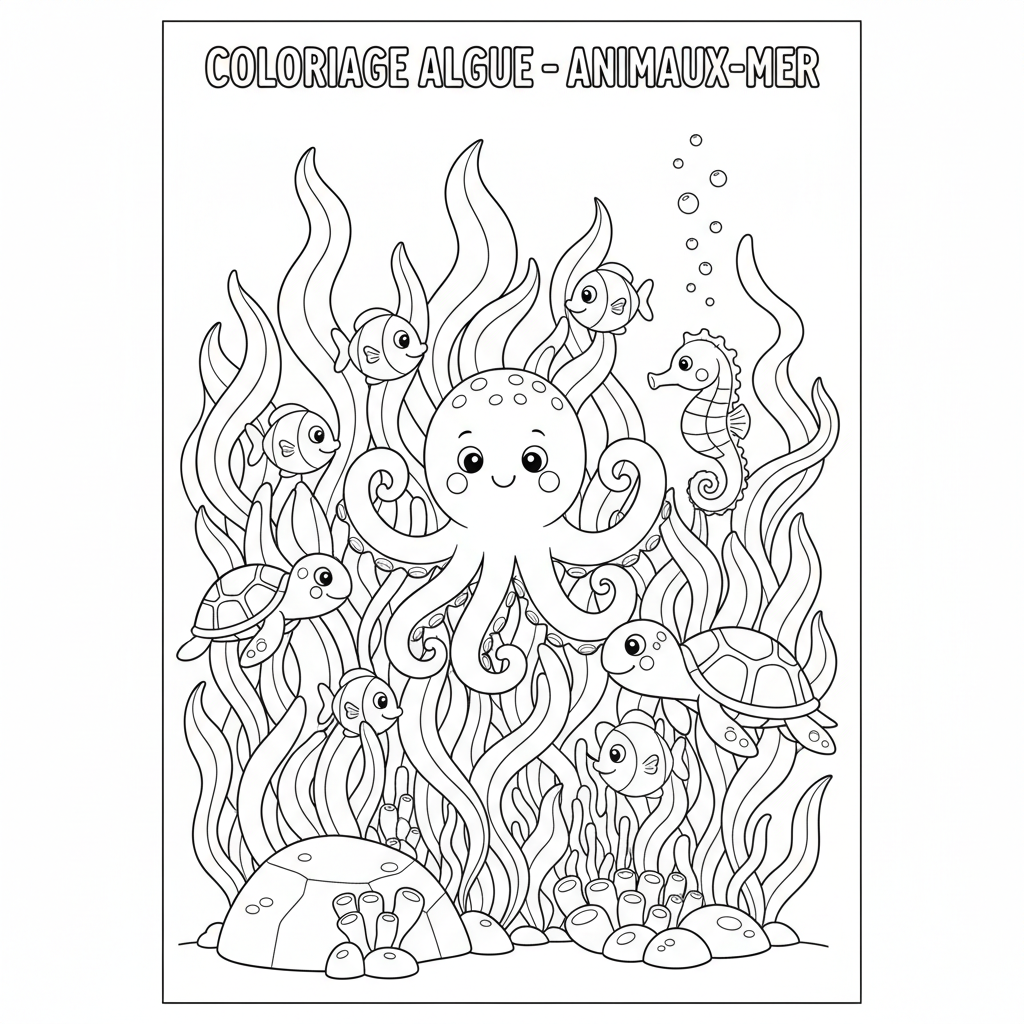 Coloriage coloriage algue 5