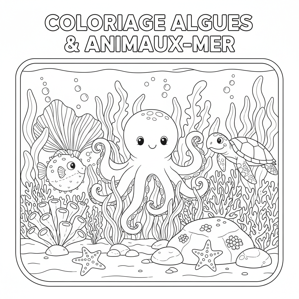 Coloriage coloriage algues 3