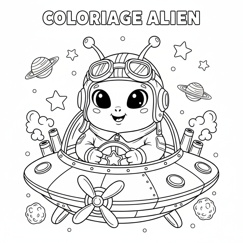 Coloriage coloriage alien 4