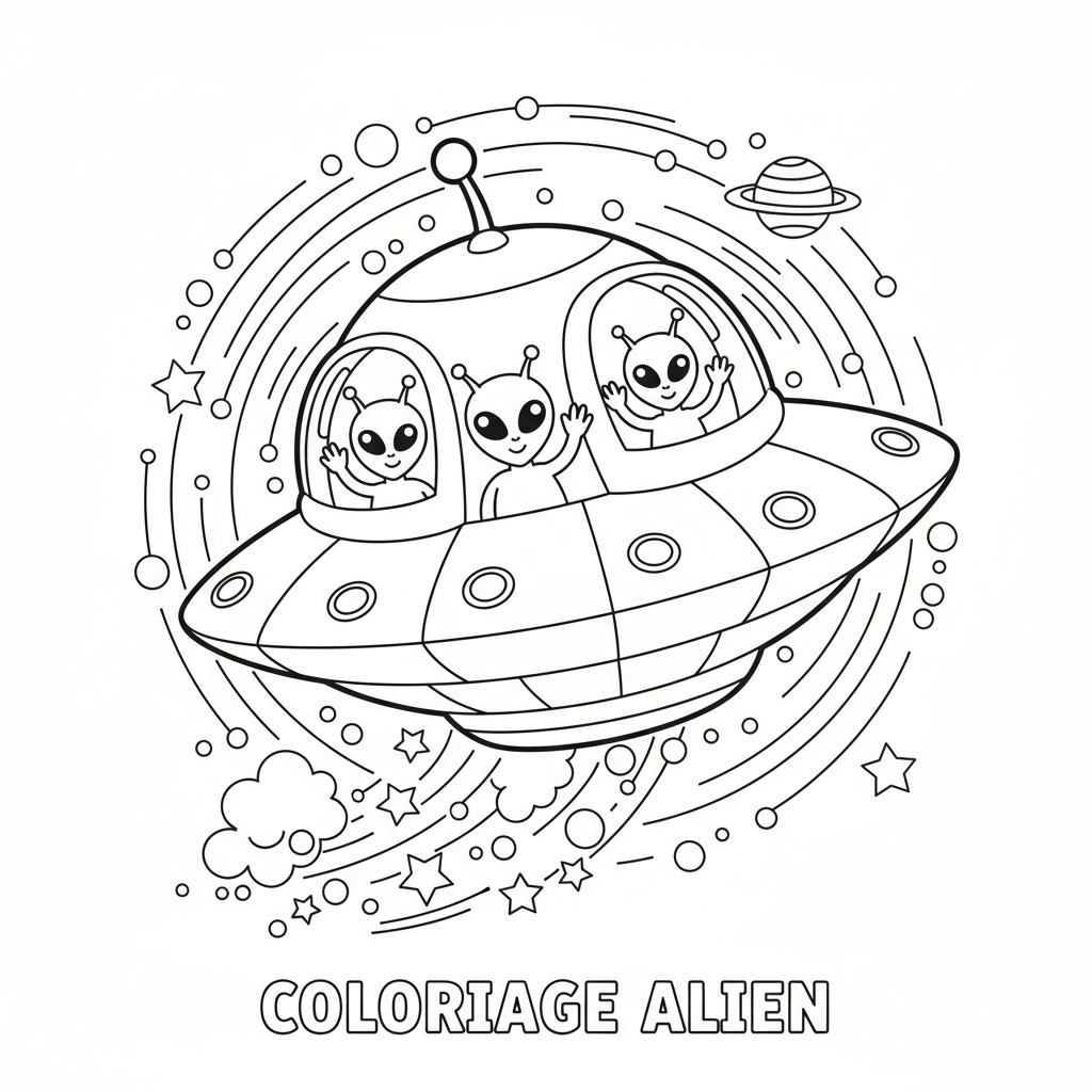 Coloriage coloriage alien 5