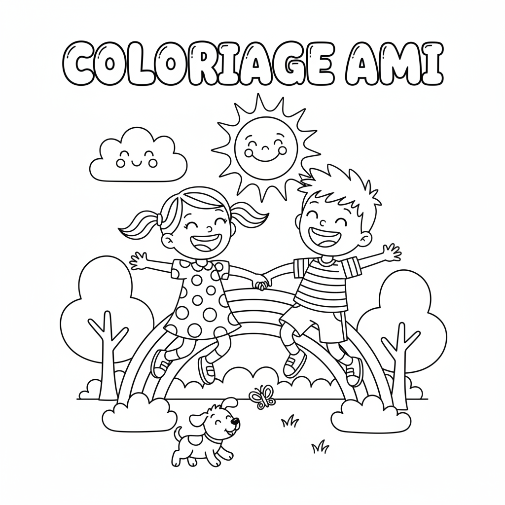 Coloriage coloriage ami 2