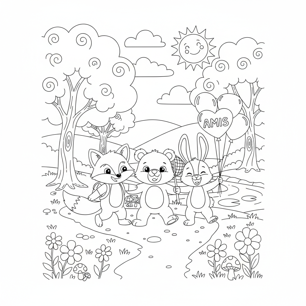 Coloriage coloriage amis 3