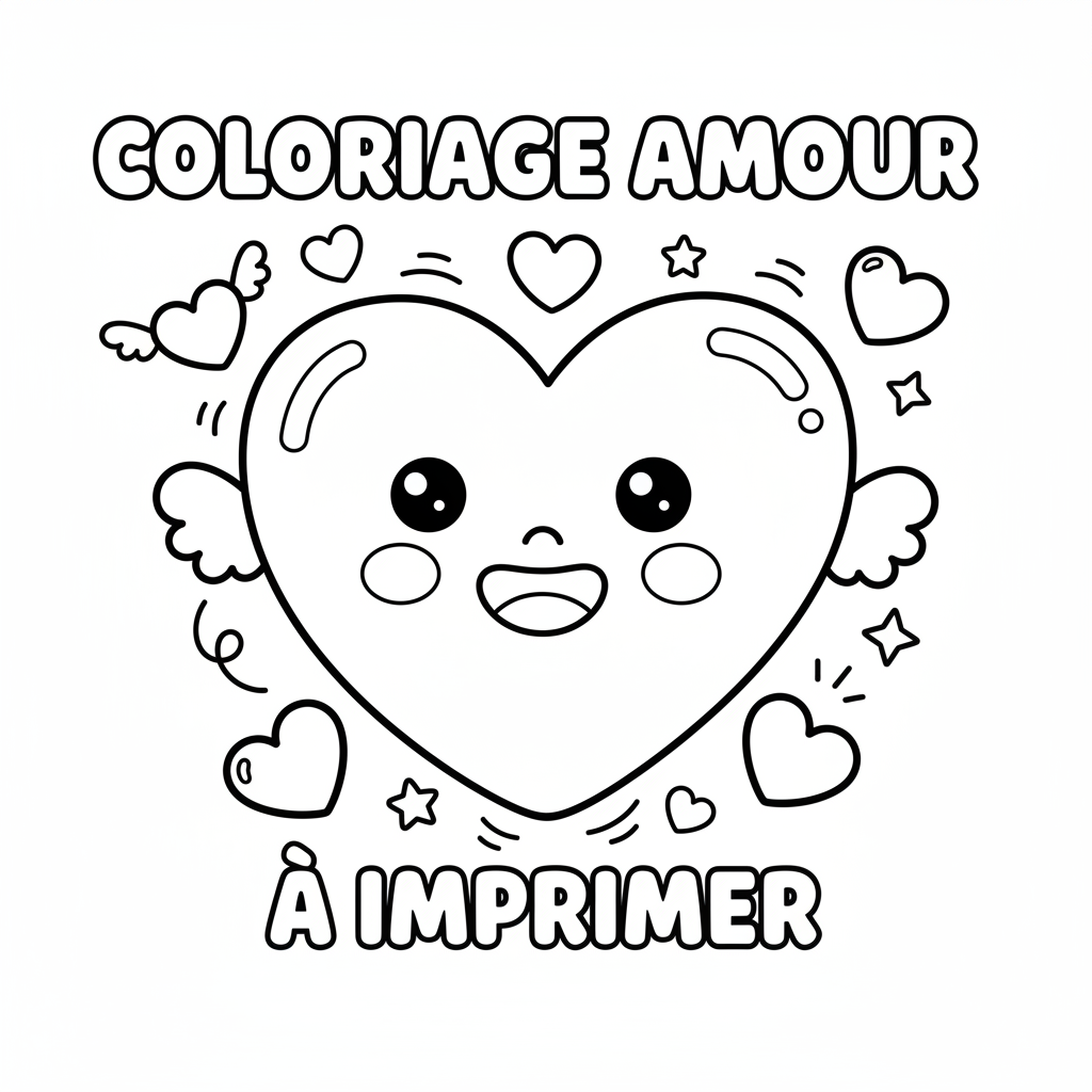 Coloriage coloriage amour à imprimer
