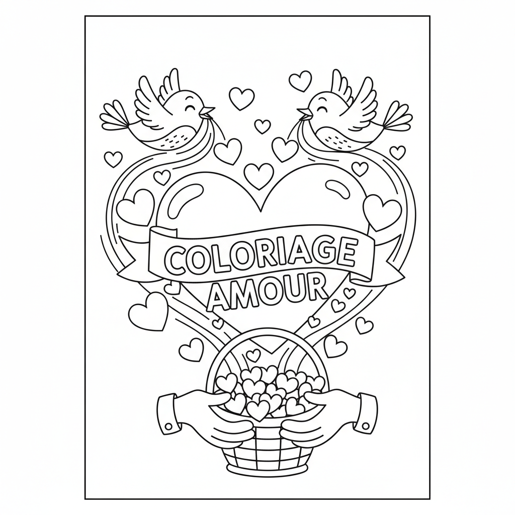 Coloriage coloriage amour à imprimer 5