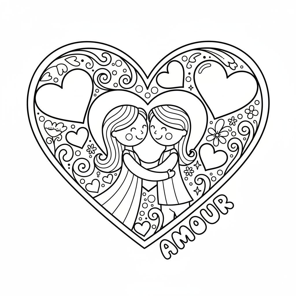 Coloriage coloriage amour adulte 2