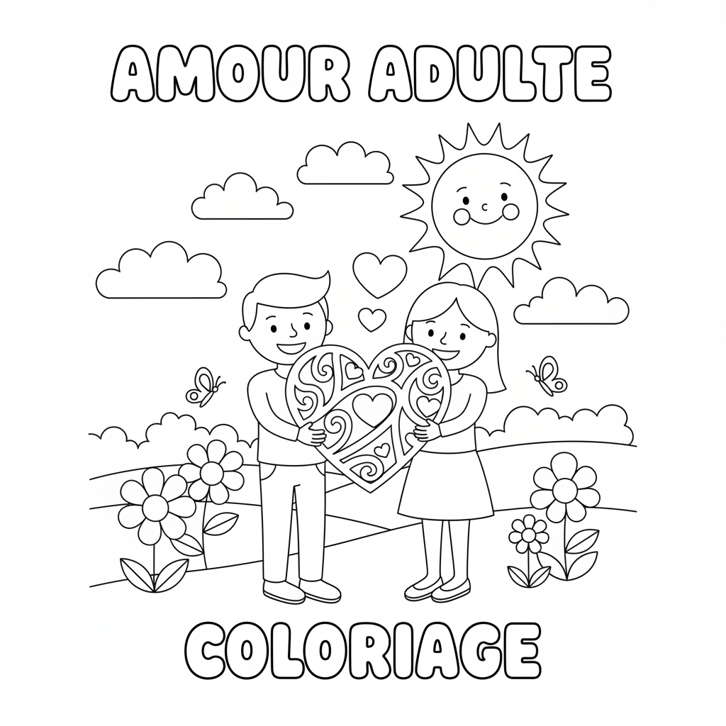 Coloriage coloriage amour adulte 3