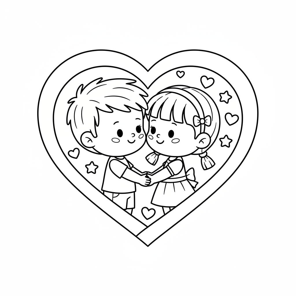 Coloriage coloriage amoureux 4
