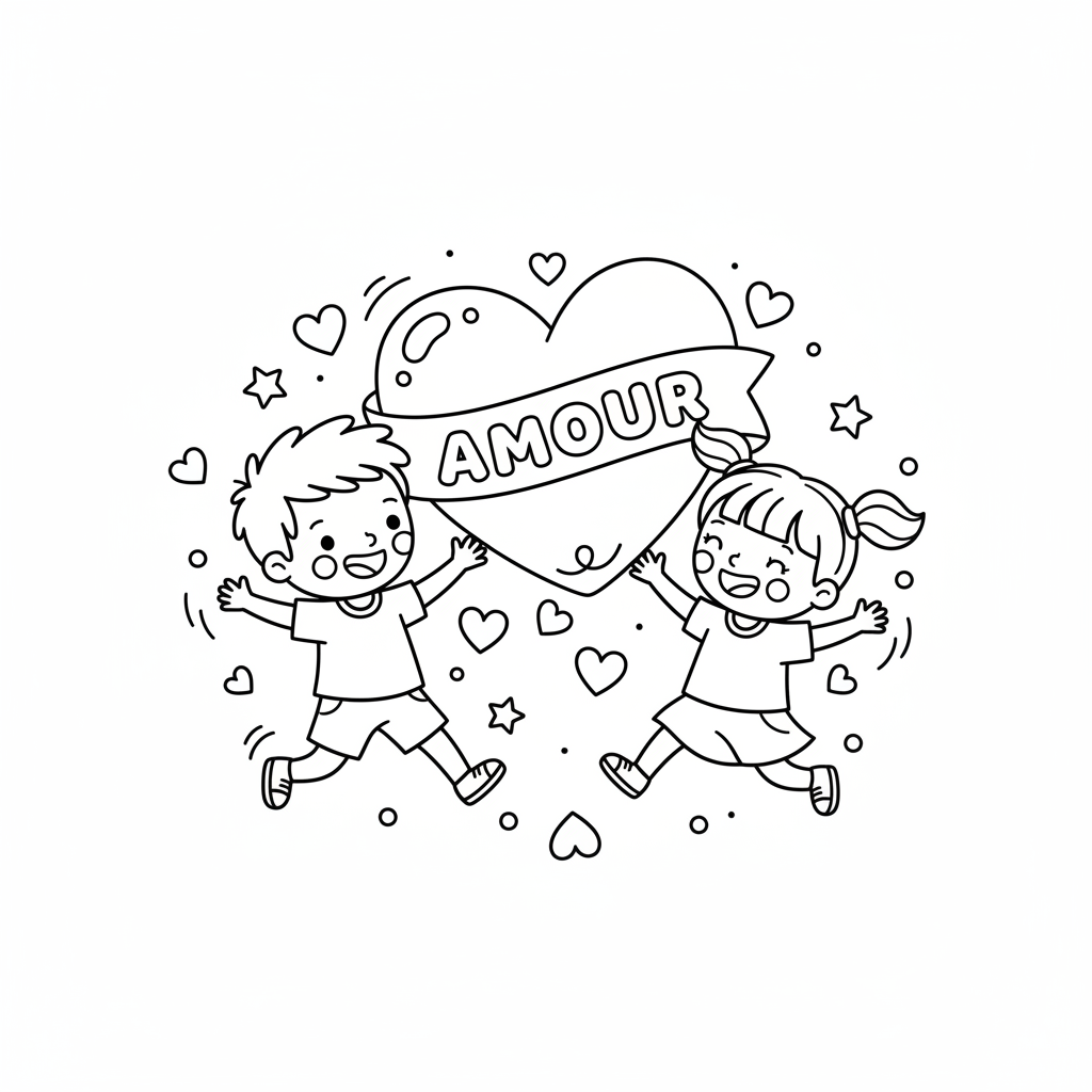 Coloriage coloriage amoureux 5