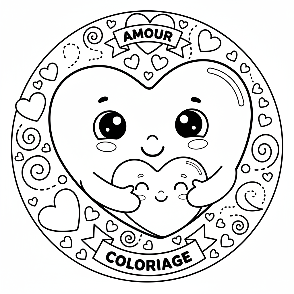 Coloriage coloriage amoureux à imprimer 4