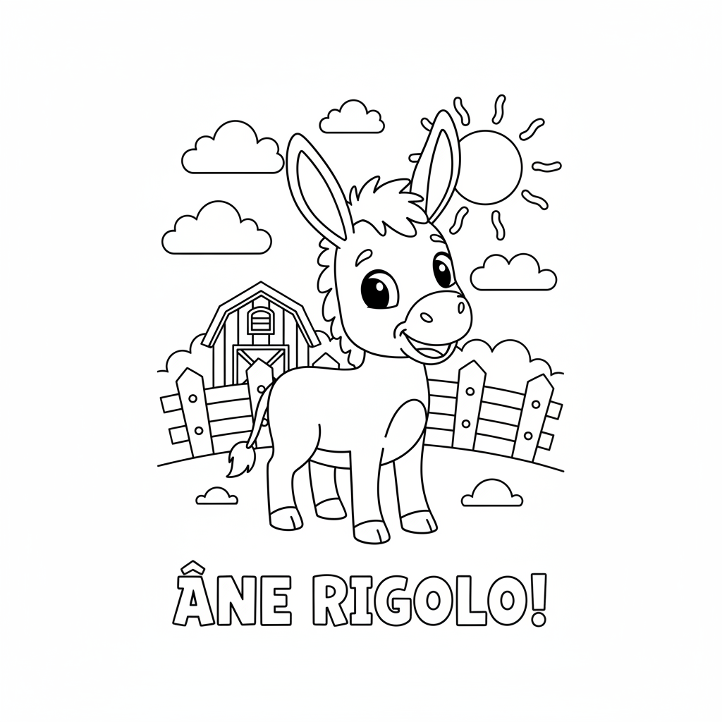 Coloriage coloriage ane 1