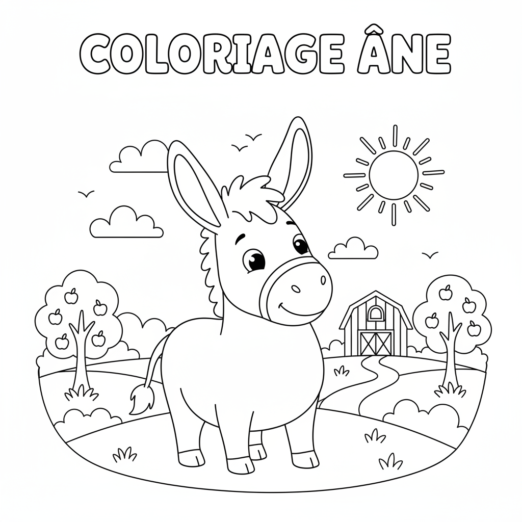 Coloriage coloriage ane 3
